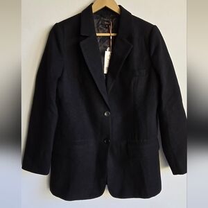 Quince Italian Wool Oversized Blazer – Black – Size S – Made in Italy – NWT
